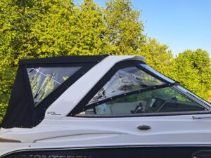 Cabrio do łodzi motorowej – plandeka szyta na miarę