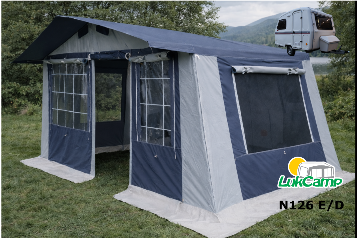 przedsionek do przyczepy n126E 4,2x2,5 szary plus grafitowy